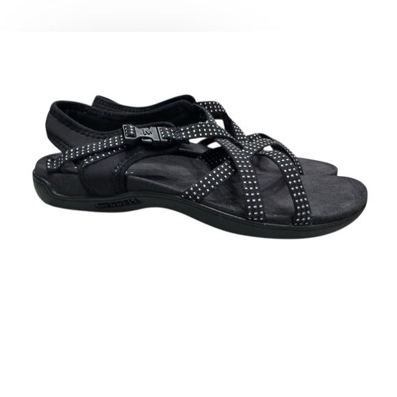 Women’s Merrell District Muri Lattice Black & White Strappy Sandals: 10 - Picture 3 of 6